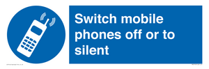 Switch mobile phones off or to silent